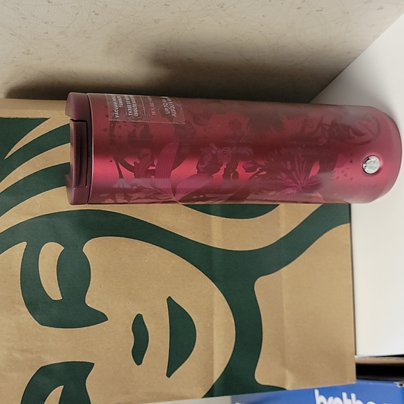 NEW Starbucks Red/Plum Floral Fall Tumbler